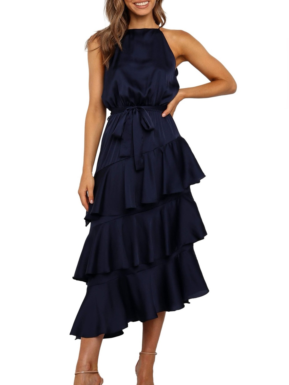 PETAL & PUP Seychelle Ruffle Dress - missing waist sash